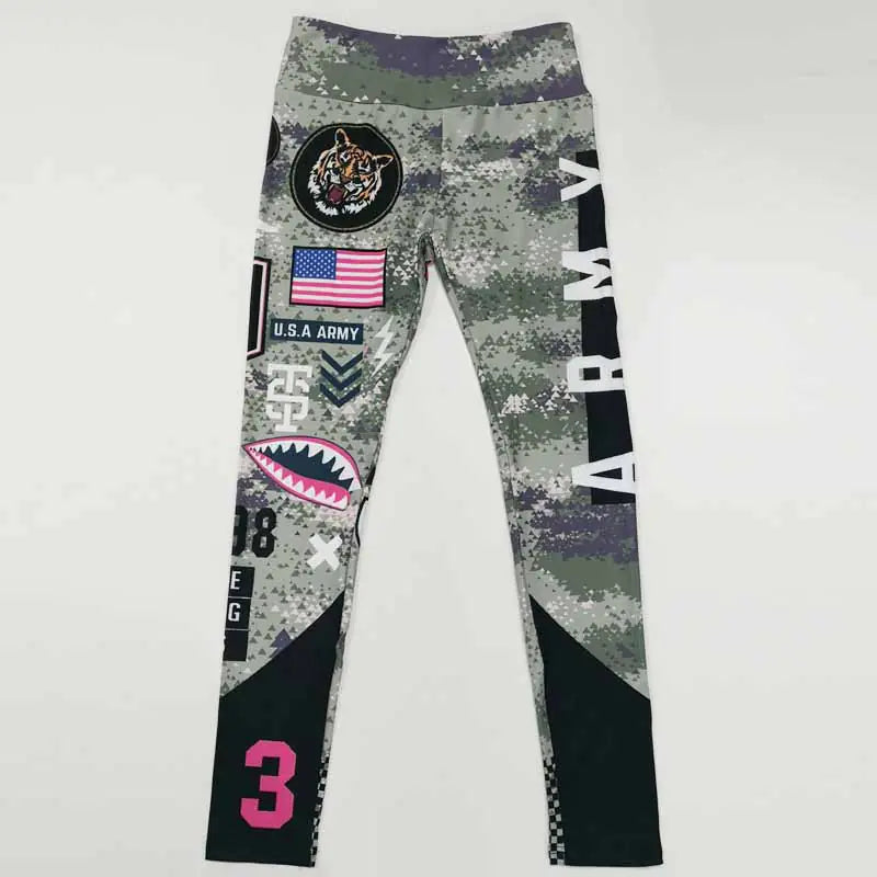 Women's Army Gym Fitness Leggings Sports Pants