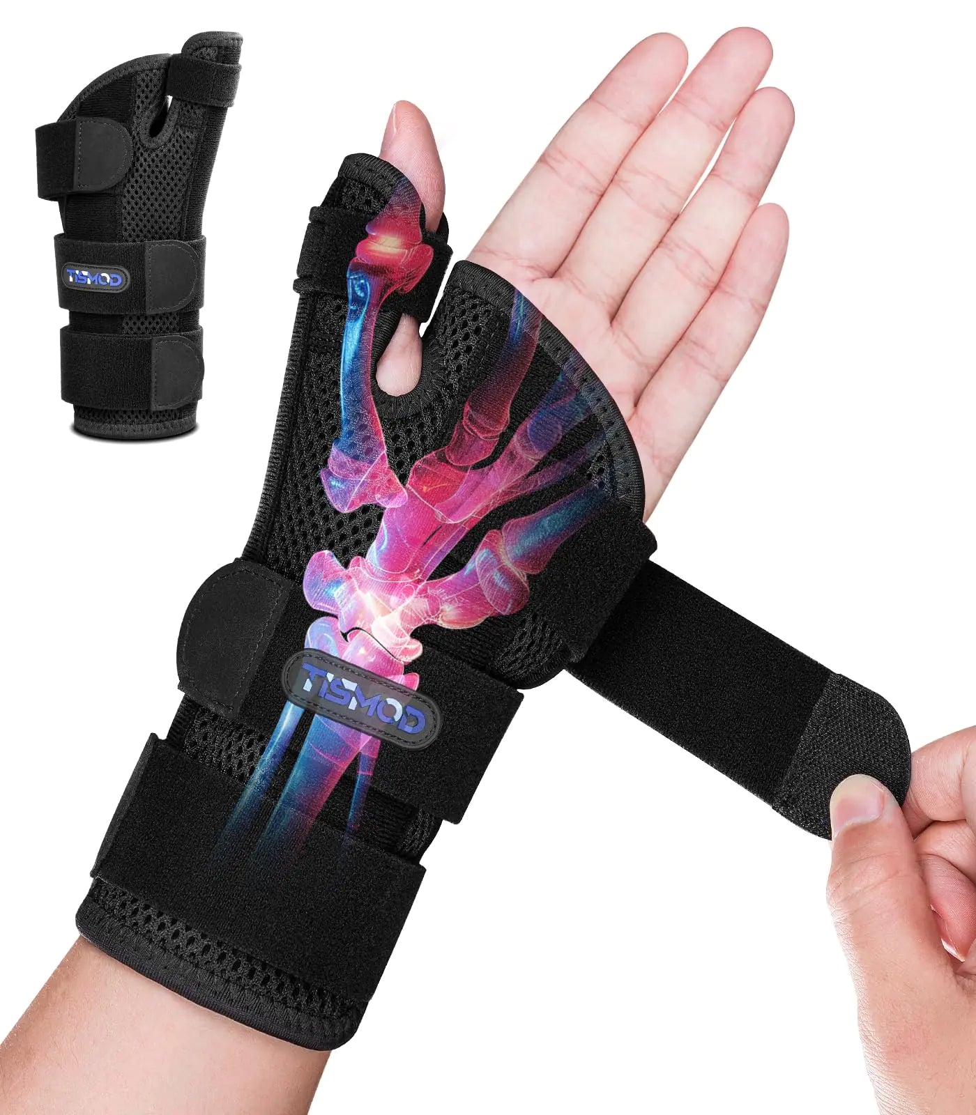 TISMOD Wrist Brace Carpal Tunnel with Thumb SupportAdjustable Night Thumb Spica Splint Right Left HandWrist Guard Stabilizer for ArthritisTendonitissyndromeDe Quervains Tenosynovitis Women Men