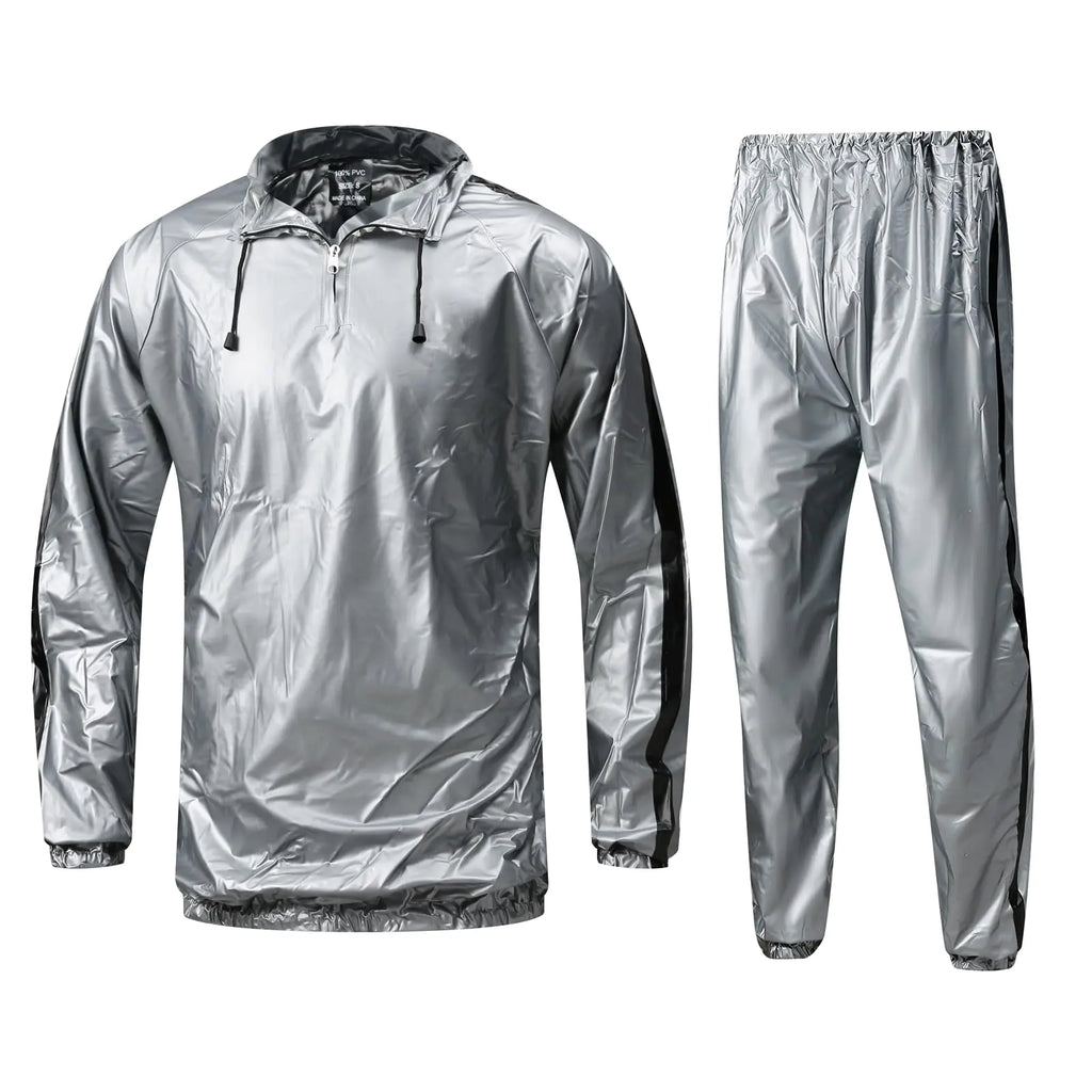 MulYeeh Sauna Suit Sweat Suit Gym Fitness Workout Anti-Rip Lightweight Upgrade Materials Plus Size Suit for Men Women