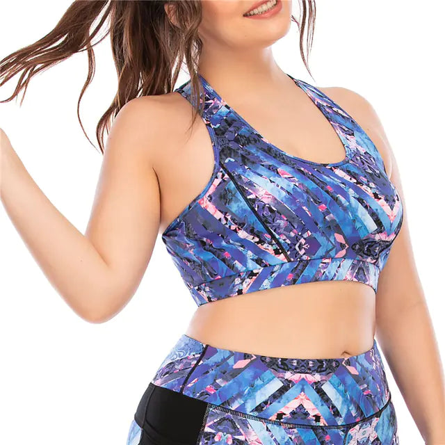 Plus Size Women's Yoga and Gym Sportswear Set