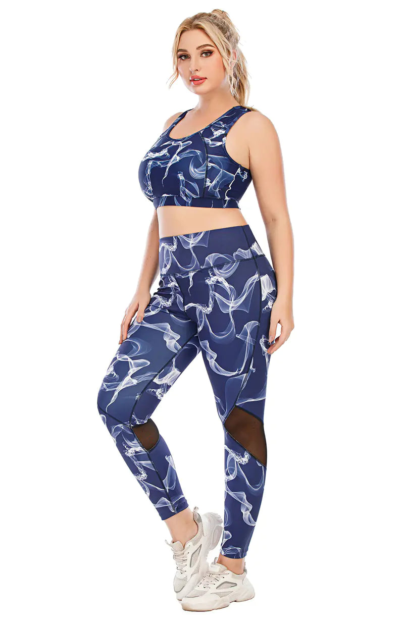 Plus Size Women's Sportswear Yoga Gym Fitness Set
