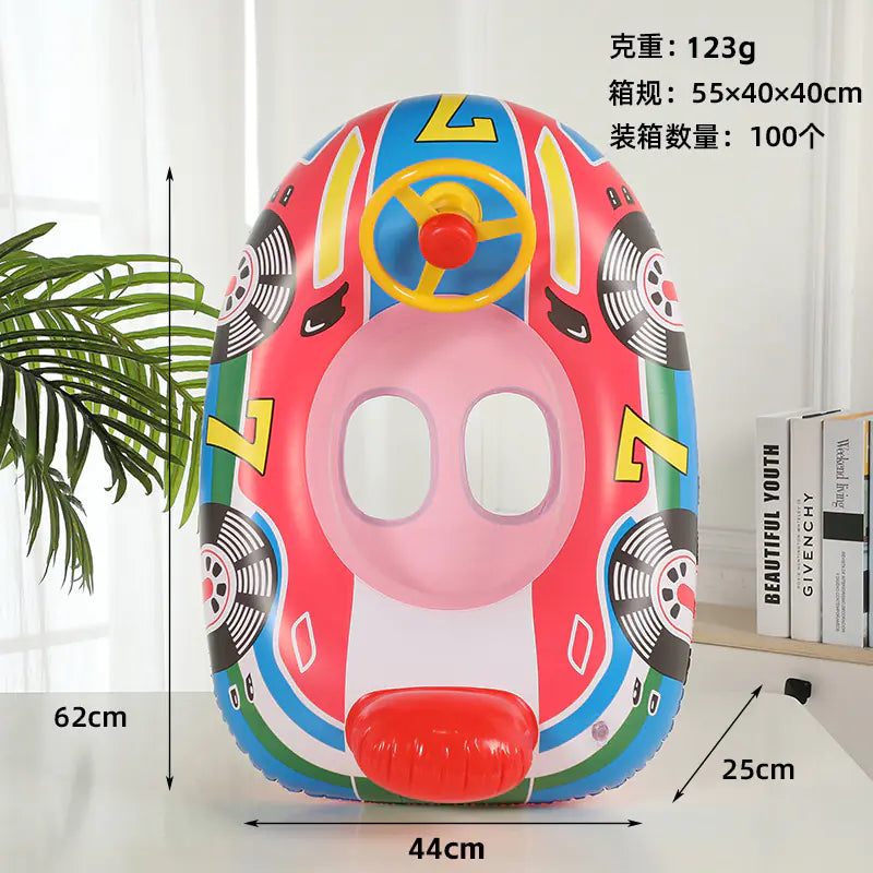 Thickened Kids Steering Wheel Inflatable Swim Ring