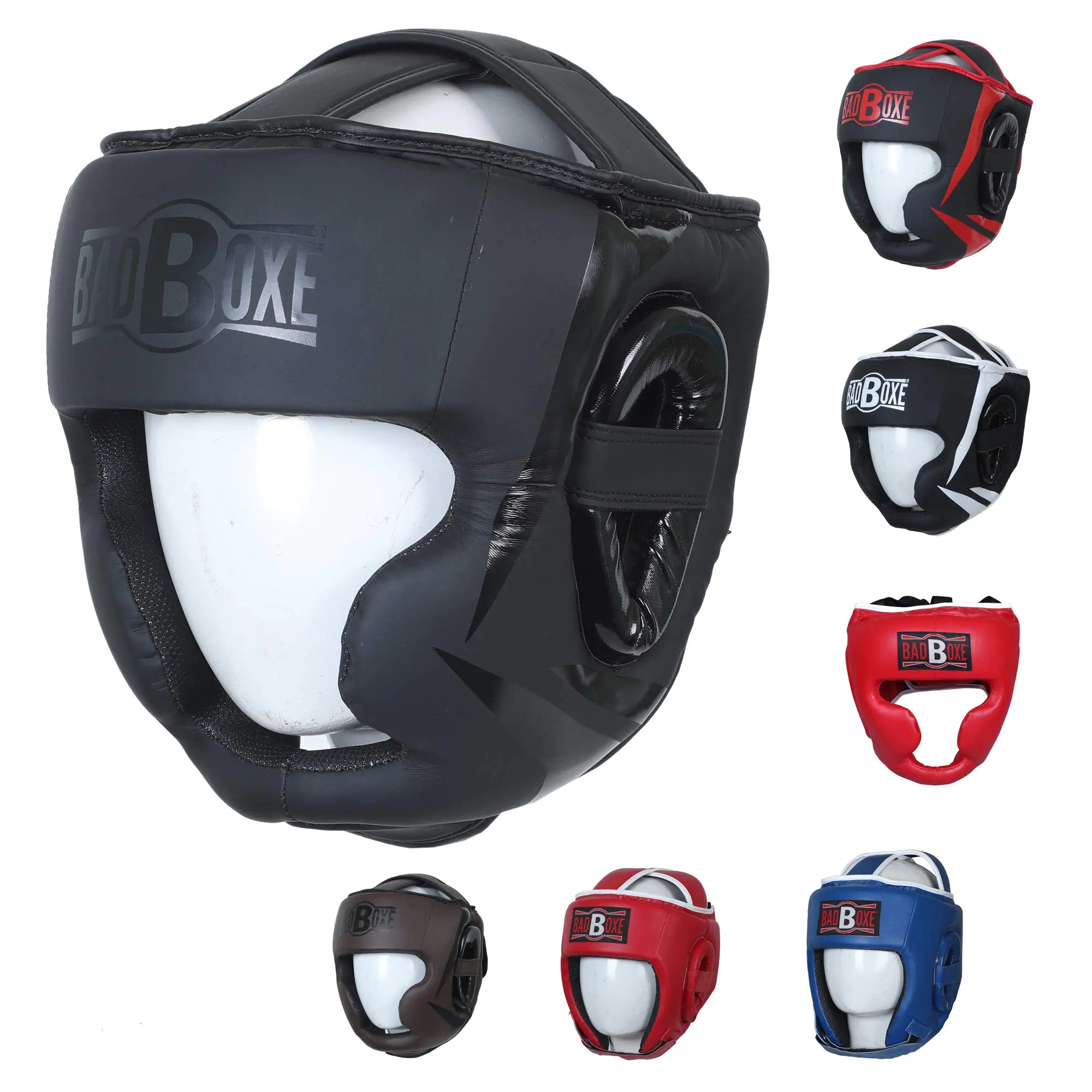 Boxing Head Guard Muay Thai MMA Sparring Headgear… (Black/Black Large/X-Large)