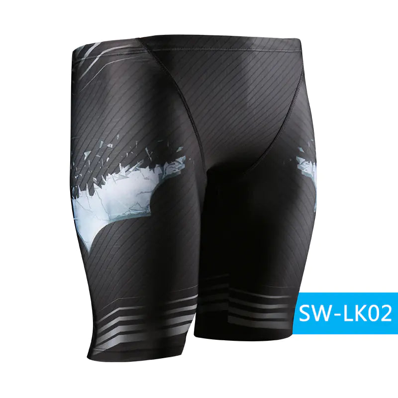 Men's Plus Size Boxer Swim Trunks - Five-Point Pants