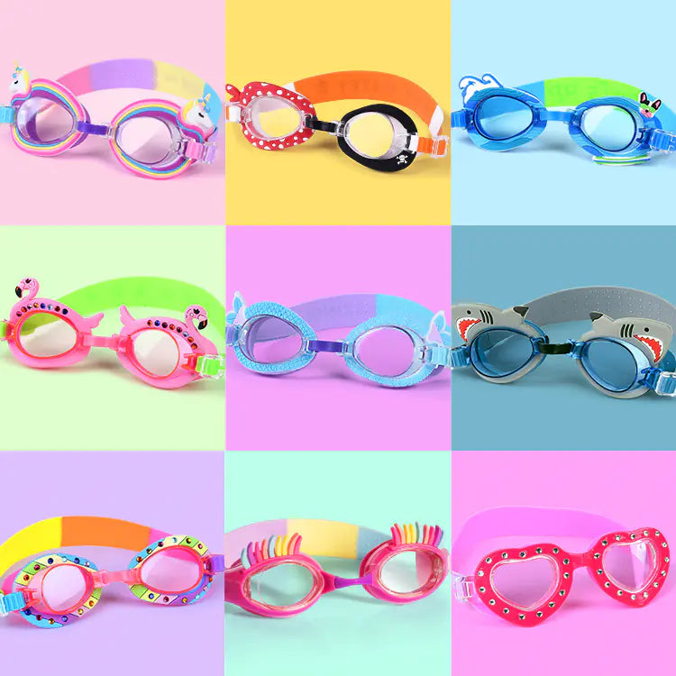Cute Cartoon Silicone Swim Goggles for Kids