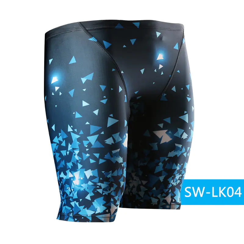 Men's Plus Size Boxer Swim Trunks - Five-Point Pants