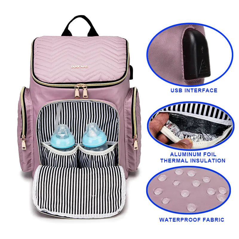 Large Capacity Multi-functional Diaper Backpack