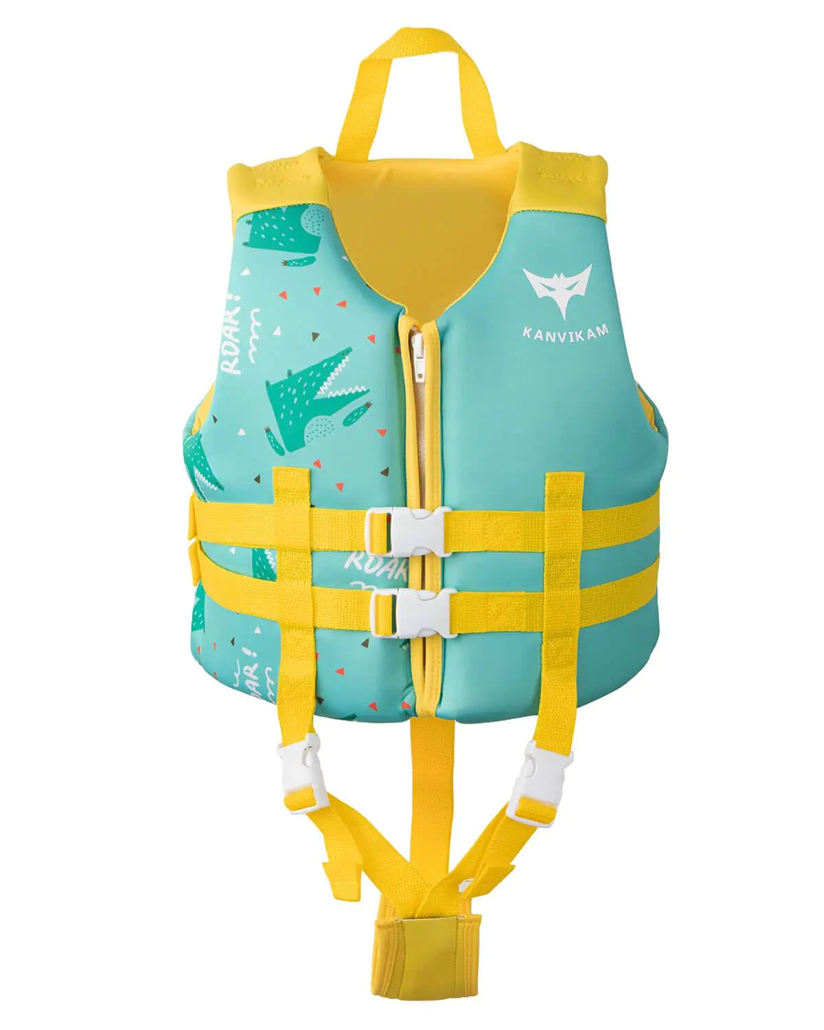 Kids Toddler Swim Vest with Adjustable Buckle Swim Pool Floats Jacket with Creative Patterns Swim Beach Vest for 2-10 YO