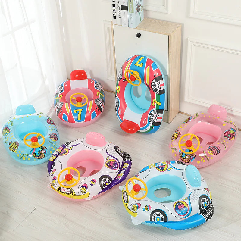 Thickened Kids Steering Wheel Inflatable Swim Ring