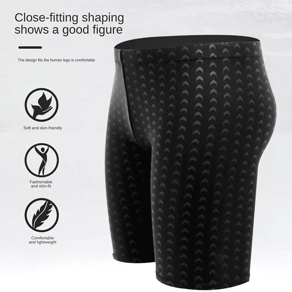 Men's Waterproof Racing Swim Trunks for Professionals