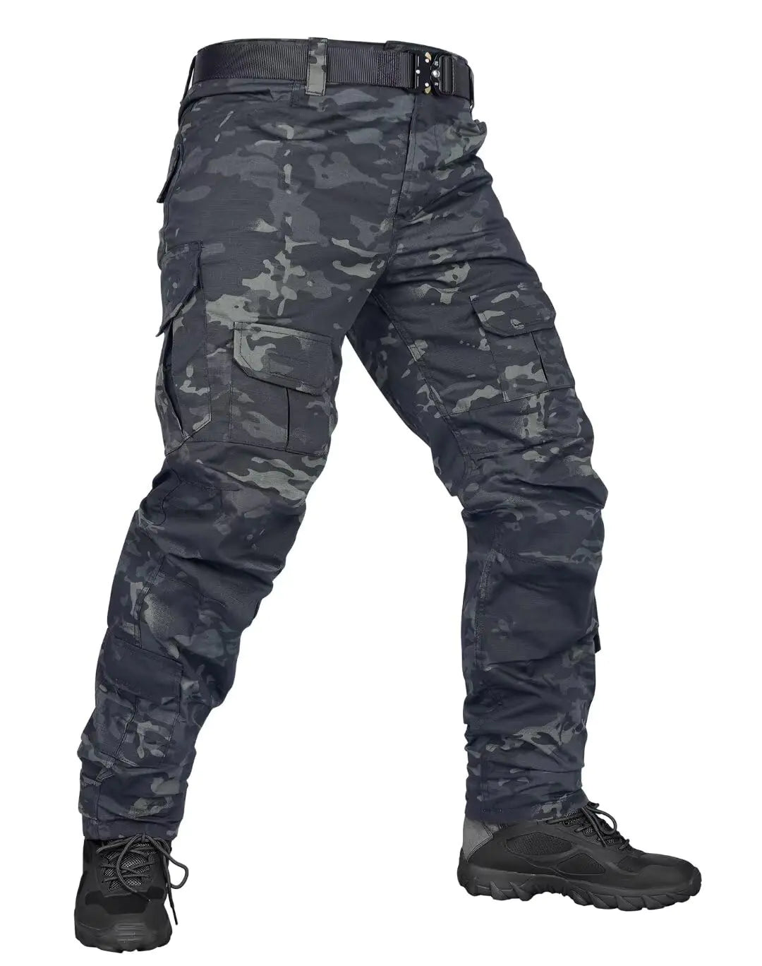 TRGPSG Mens Hiking Pants Outdoor Lightweight Travel Pants Cargo Pants Work Pants for Men WG4F Dark Camo 34