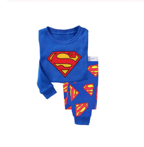 Superhero Kids Homewear, Cotton Long Sleeve Pajamas
