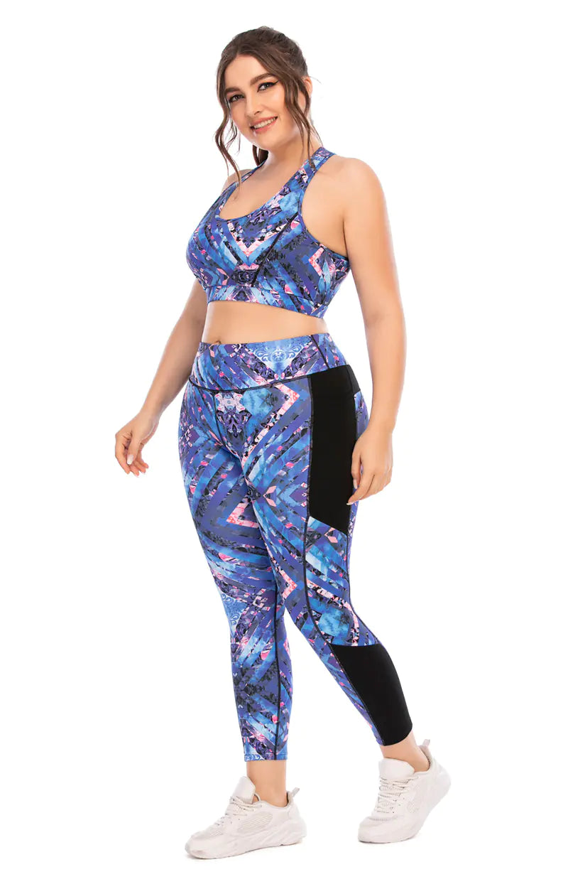 Plus Size Women's Yoga and Gym Sportswear Set