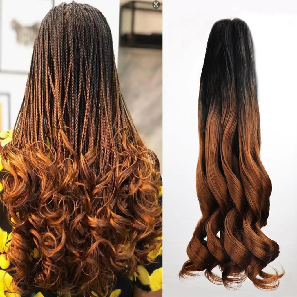 9 Packs 16inch French Curl Braiding Hair Pre Stretched Hair Extensions Premium french curly braiding hair expression french curls crochet hair (B29)