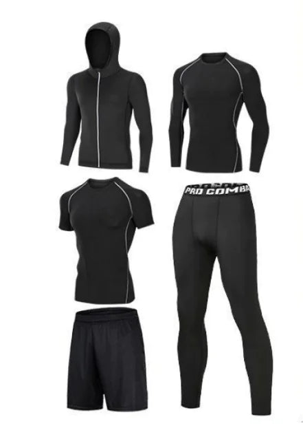 Men's 7-Piece Compression Running & Gym Fitness Set