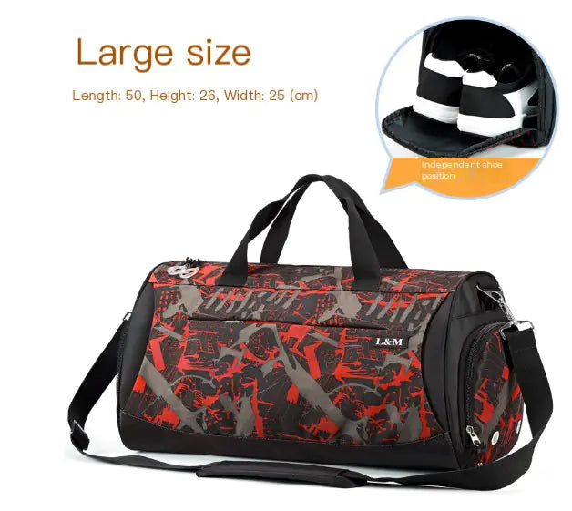 Large Capacity Oxford Cloth Travel Bag for Gym & Swim