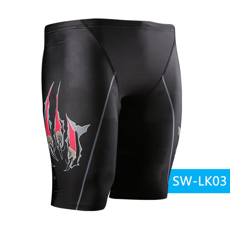 Men's Plus Size Boxer Swim Trunks - Five-Point Pants