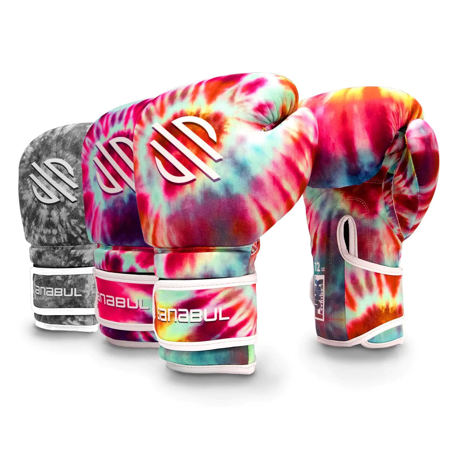 Sanabul Funk Strike Tie Dye Gel Boxing Gloves Training Gloves for Men & Women Kickboxing Gloves - Classic Swirl 12 oz