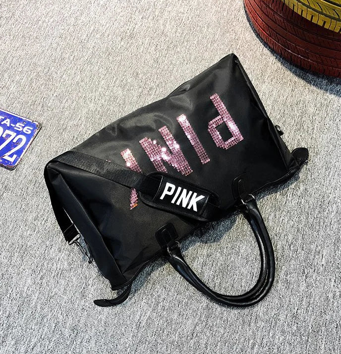 Fashionable Sequin Travel Bag, Large Capacity Gym Bag