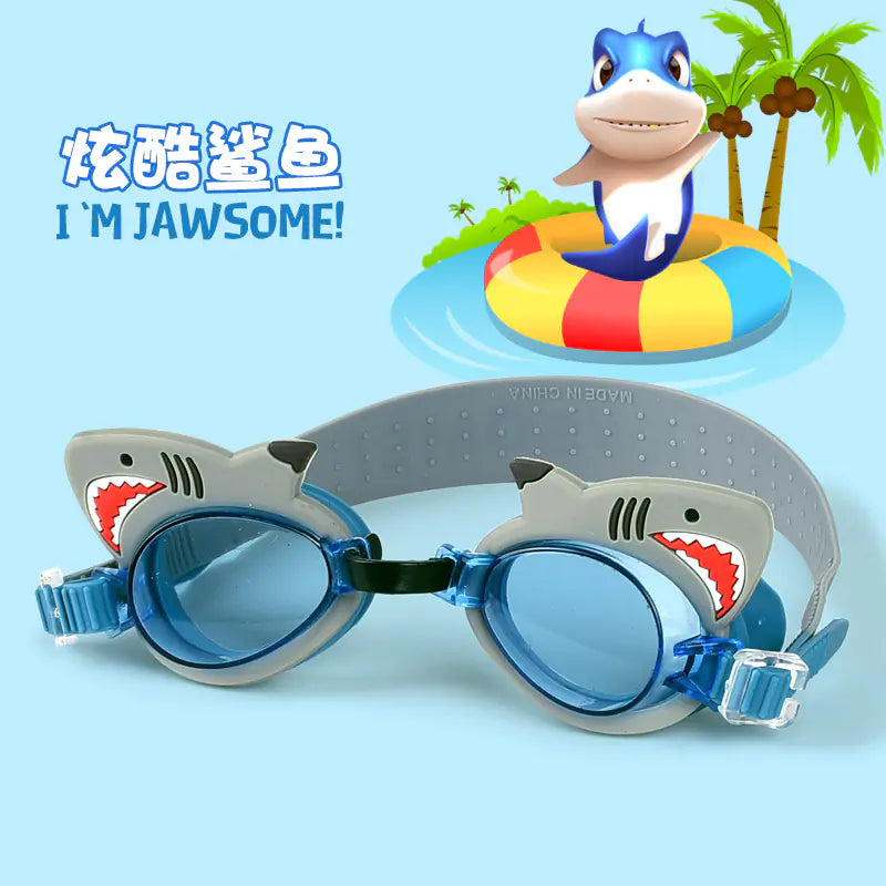 Cute Cartoon Silicone Swim Goggles for Kids