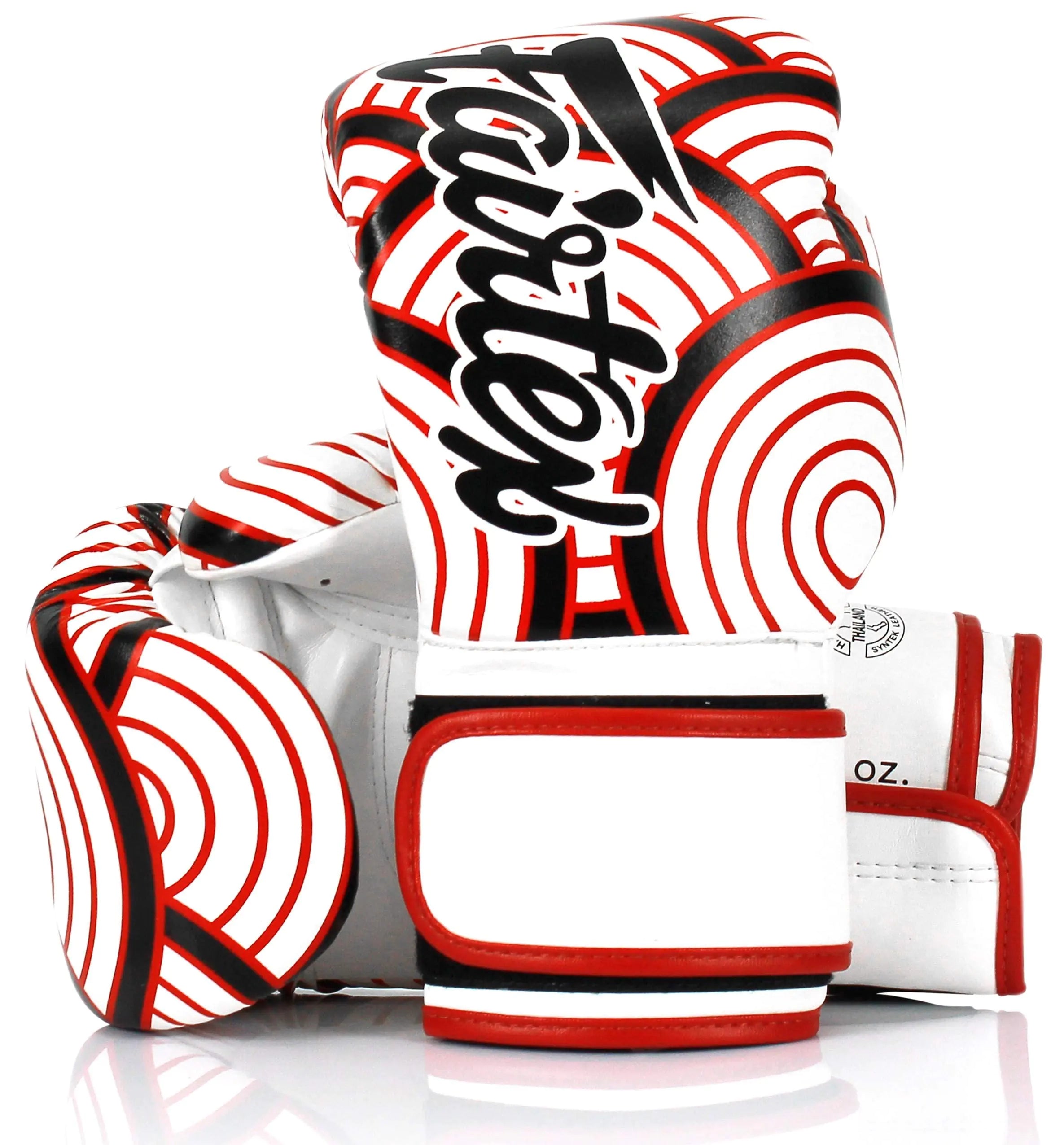 Fairtex BGV14 Muay Thai Boxing Microfibre Gloves for Men Women Kids | MMA Gloves Kickboxing Gym Workout | Premium Quality Light Weight & Shock Absorbent Boxing Gloves- (Japaneses Art White/10oz)
