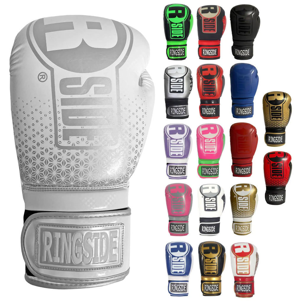 Ringside Apex Bag Gloves IMF-Tech Boxing Gloves with Secure Wrist Support Synthetic Boxing Gloves for Men and Women White L/XL