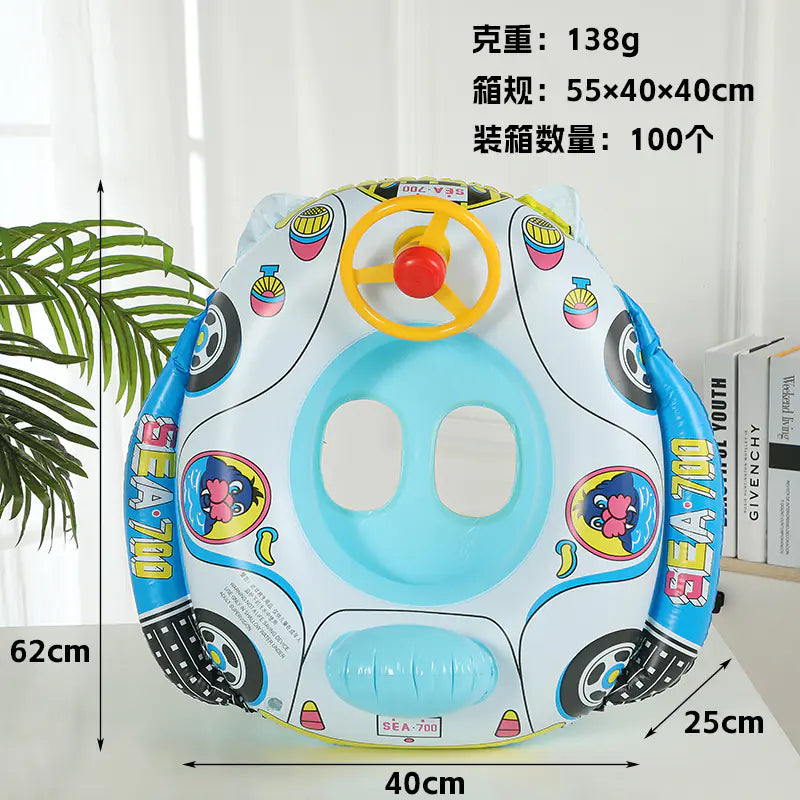 Thickened Kids Steering Wheel Inflatable Swim Ring