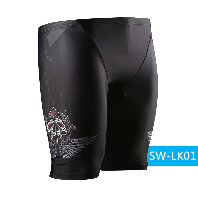 Men's Plus Size Boxer Swim Trunks - Five-Point Pants