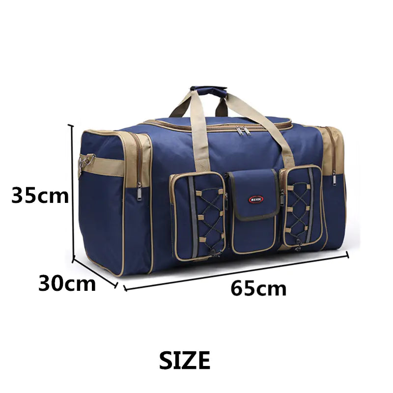 Large Waterproof Nylon Duffle Gym Bag for Travel