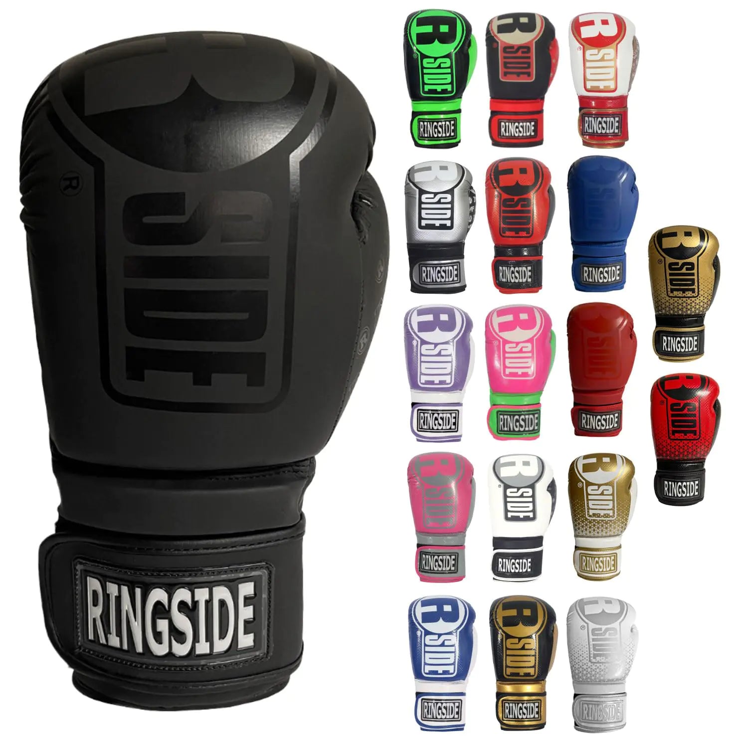 Ringside Apex Bag Gloves IMF-Tech Boxing Gloves with Secure Wrist Support Synthetic Boxing Gloves for Men and Women Black S/M