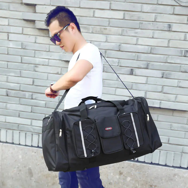 Large Waterproof Nylon Duffle Gym Bag for Travel