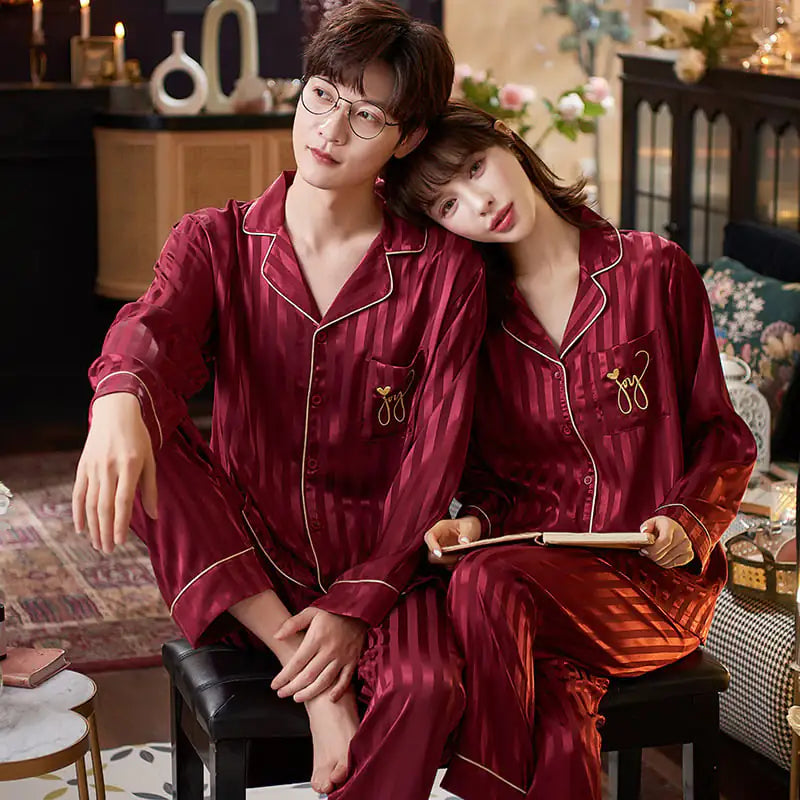 Couple Cardigan and Pajamas for Autumn and Winter