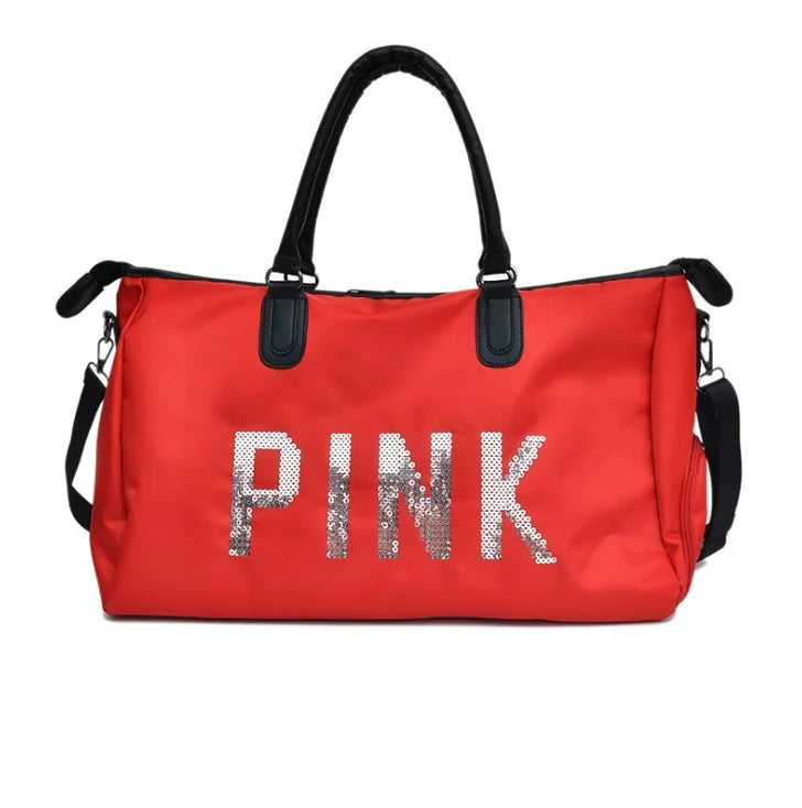 Fashionable Sequin Travel Bag, Large Capacity Gym Bag
