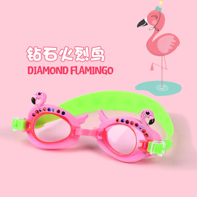 Cute Cartoon Silicone Swim Goggles for Kids