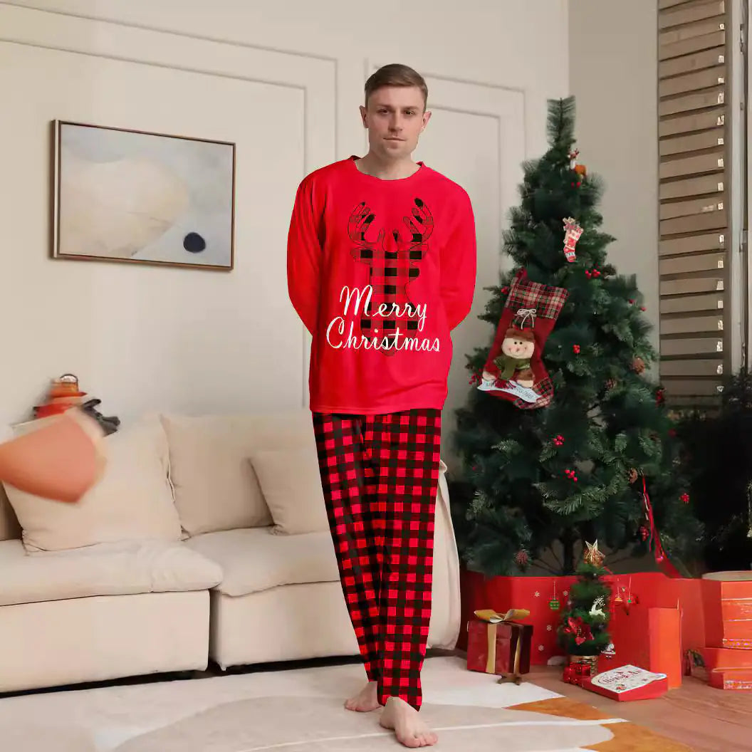 2024 Christmas Family Pajamas with Letter Print