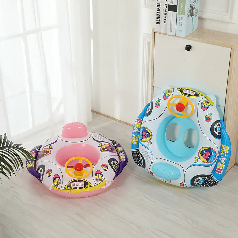 Thickened Kids Steering Wheel Inflatable Swim Ring