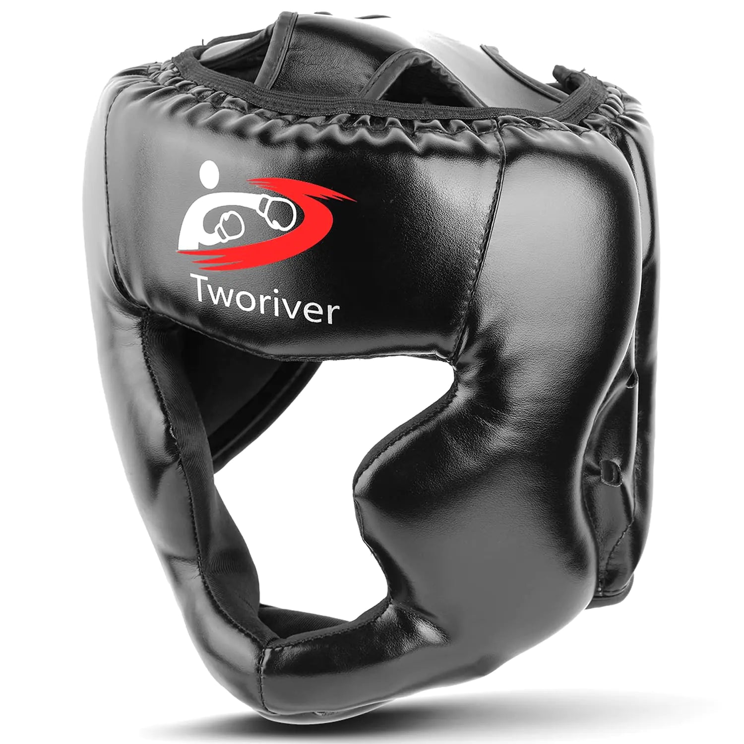 Boxing Headgear for Men Adult 8+ Years Old MMA Headgear Closed Type Boxing Helmet Sparring MMA Muay Thai Kick Brace (Black-Child)