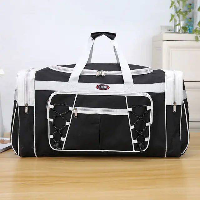 Large Waterproof Nylon Duffle Gym Bag for Travel