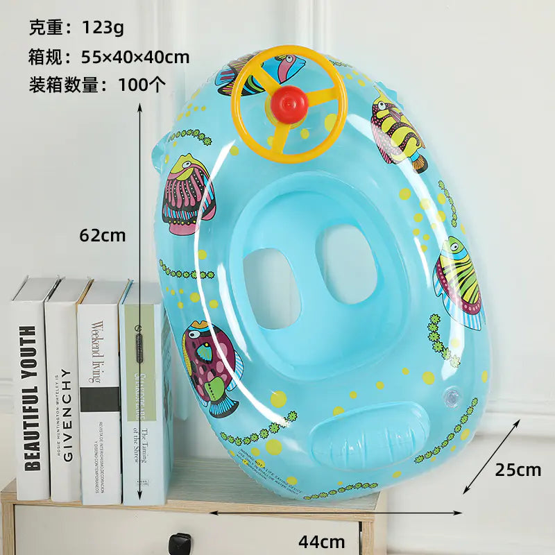 Thickened Kids Steering Wheel Inflatable Swim Ring