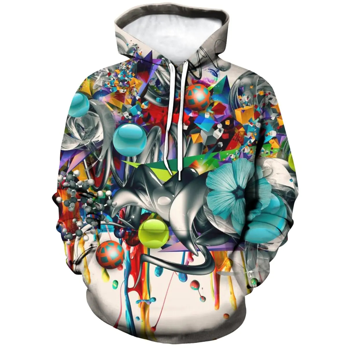Xissazri Fashion Novelty Hip-Hop Graffiti Print Mens Hoodies Hooded Sweatshirts Pullover Unisex-C4-4XL