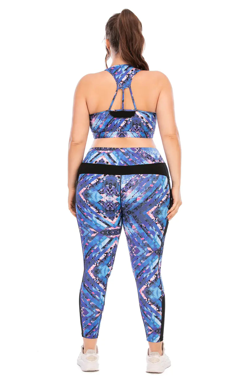 Plus Size Women's Yoga and Gym Sportswear Set