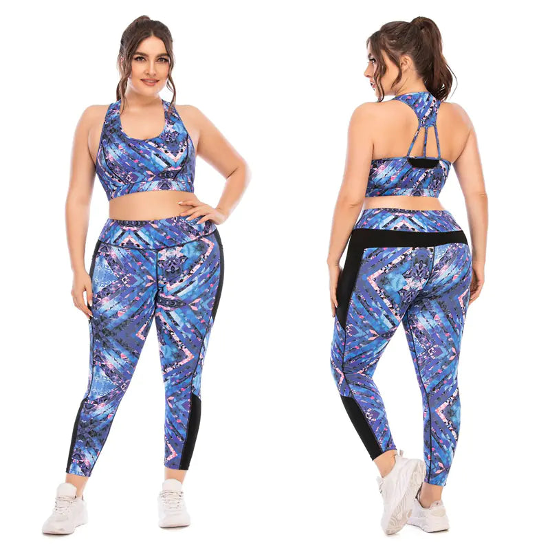 Plus Size Women's Yoga and Gym Sportswear Set