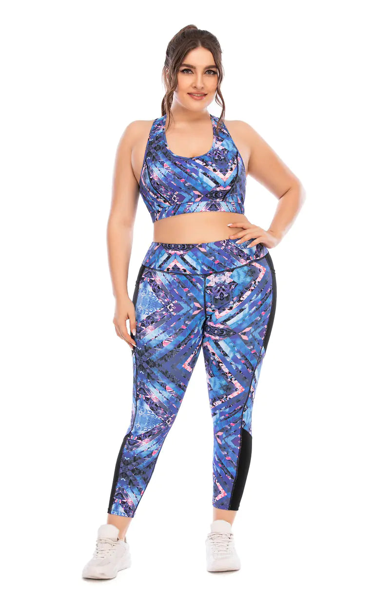 Plus Size Women's Yoga and Gym Sportswear Set