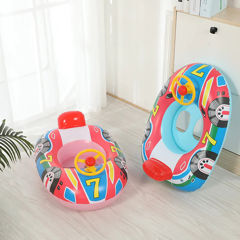 Thickened Kids Steering Wheel Inflatable Swim Ring
