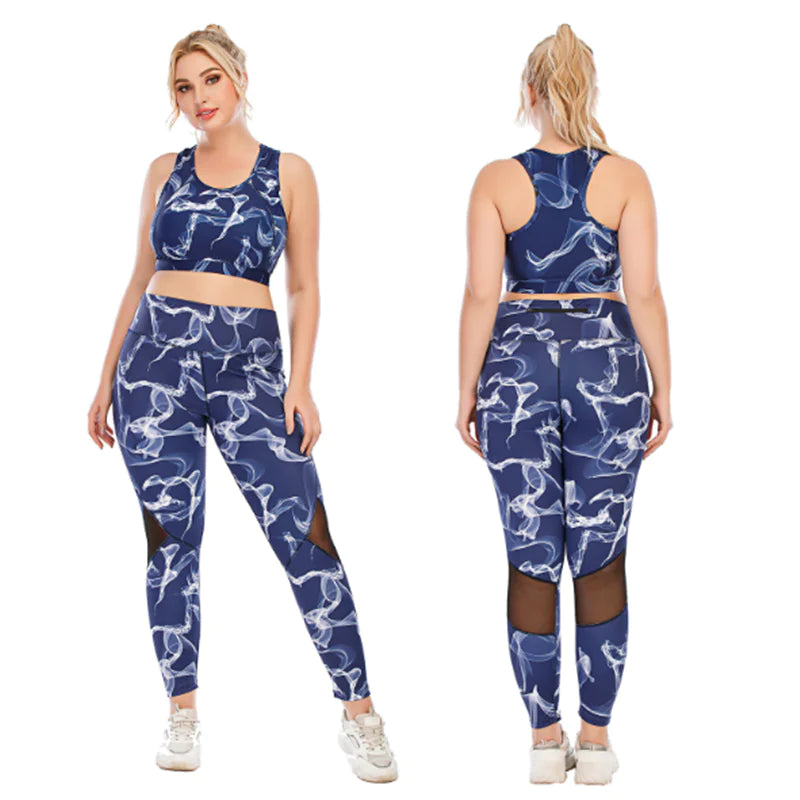 Plus Size Women's Sportswear Yoga Gym Fitness Set
