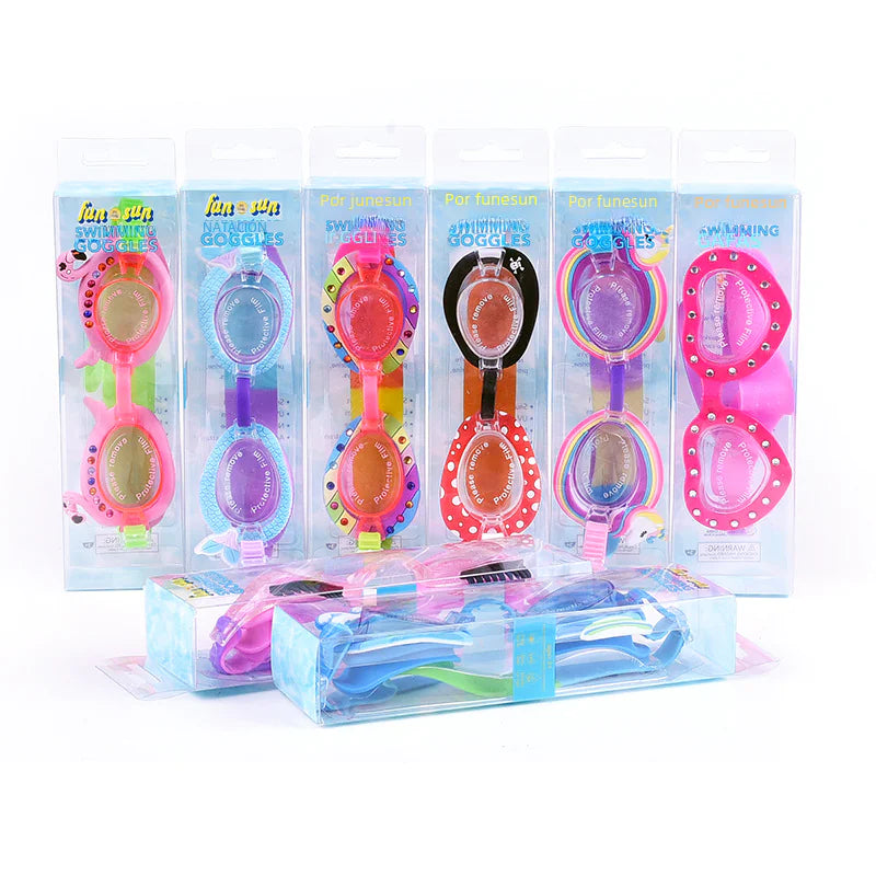 Cute Cartoon Silicone Swim Goggles for Kids