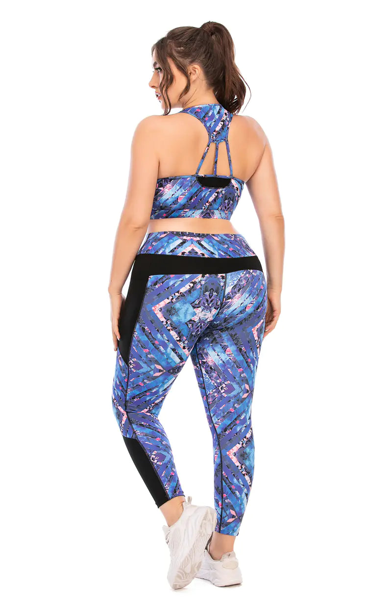 Plus Size Women's Yoga and Gym Sportswear Set